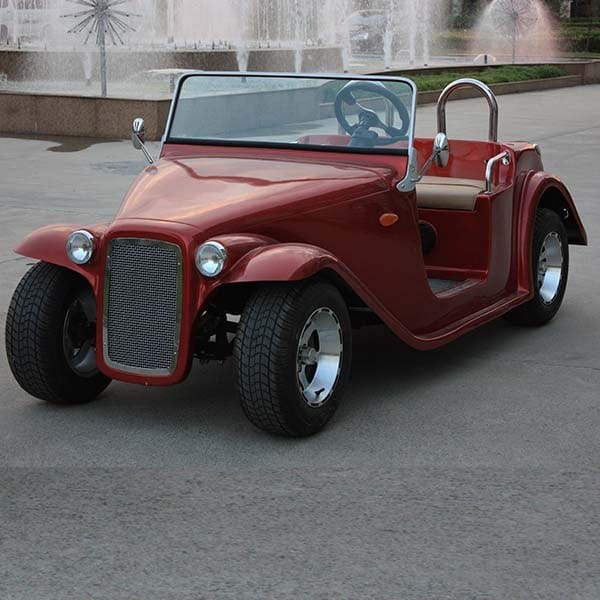 4 seater electric vintage buggy in a 1930s open tourer body