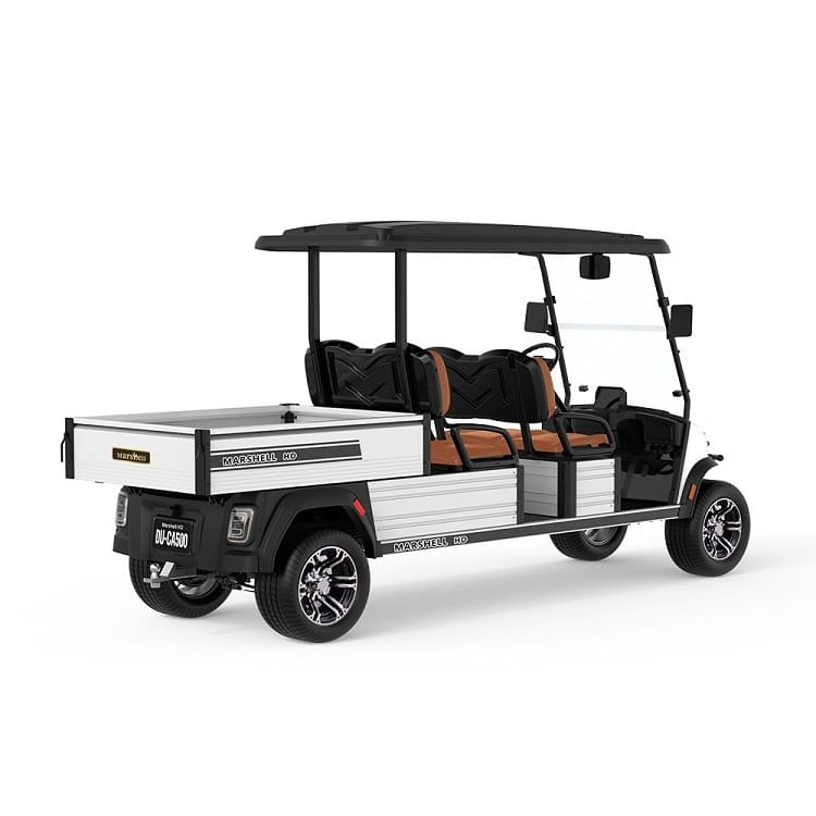 72V electric utility vehicle with a hydraulic tipping bed