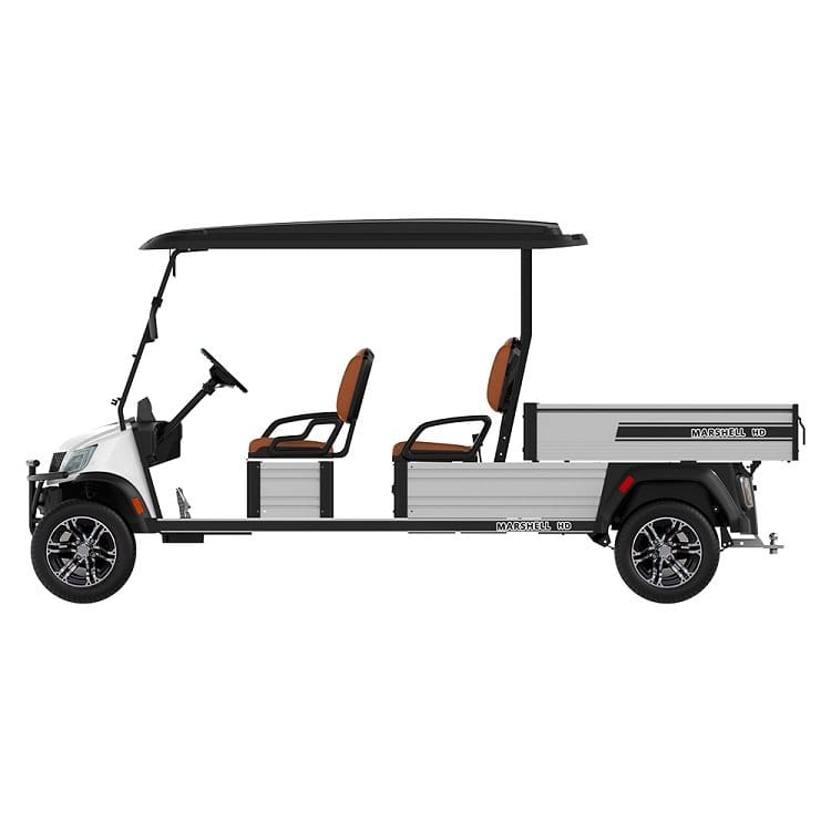 72V electric utility vehicle with a hydraulic tipping bed
