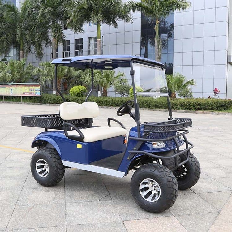 Lifted 2 seater golf buggy in the classic body style