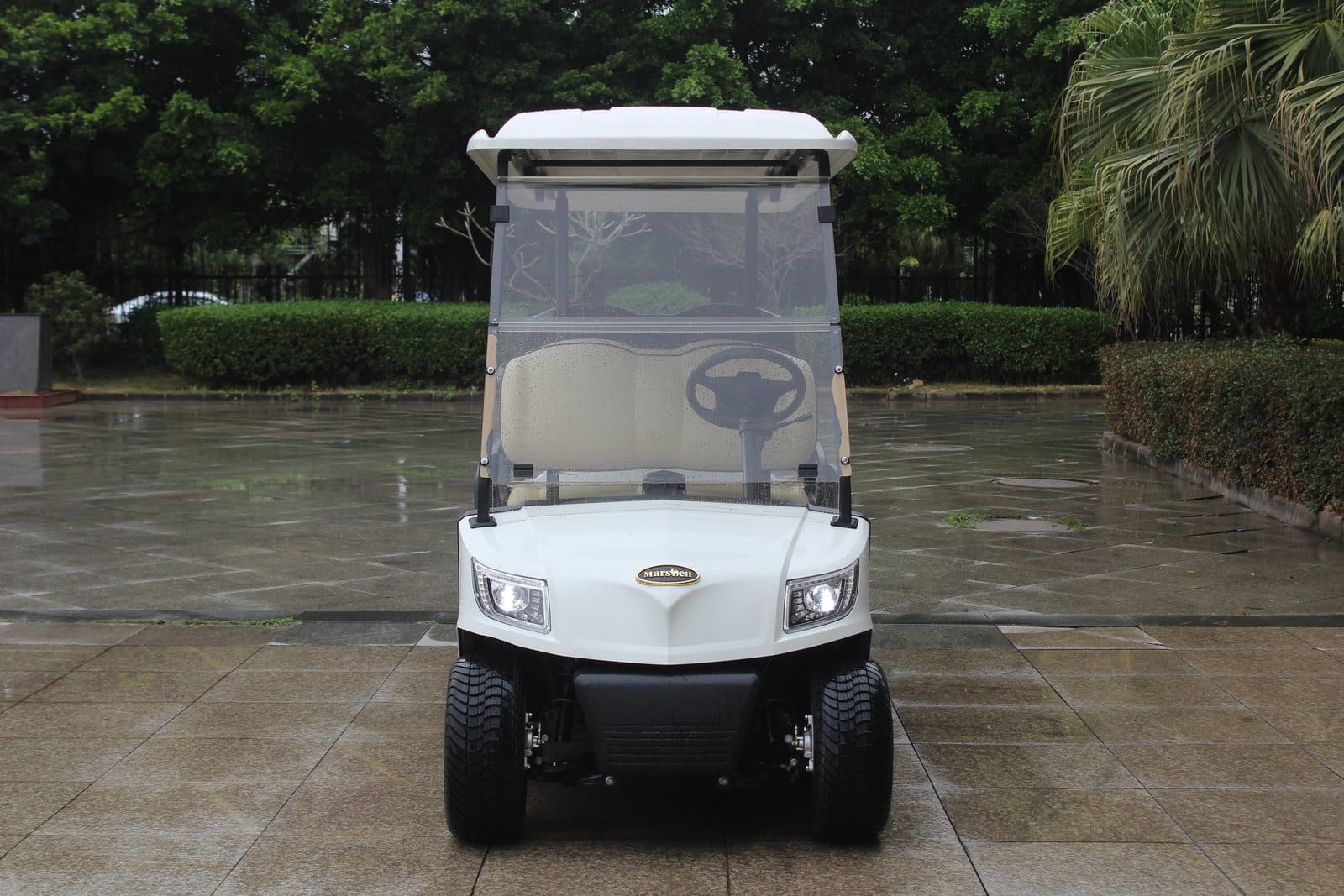 6 seater electric golf buggy with a rear flip seat