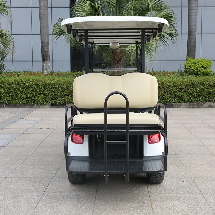 8 seater electric golf buggy with a rear flip seat