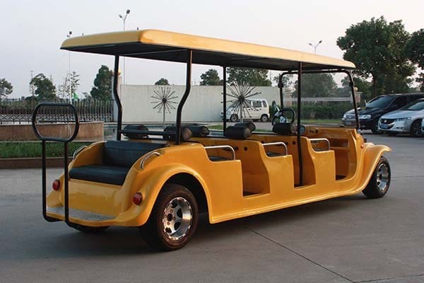 8 seater electric vintage buggy in a 1930s open tourer body