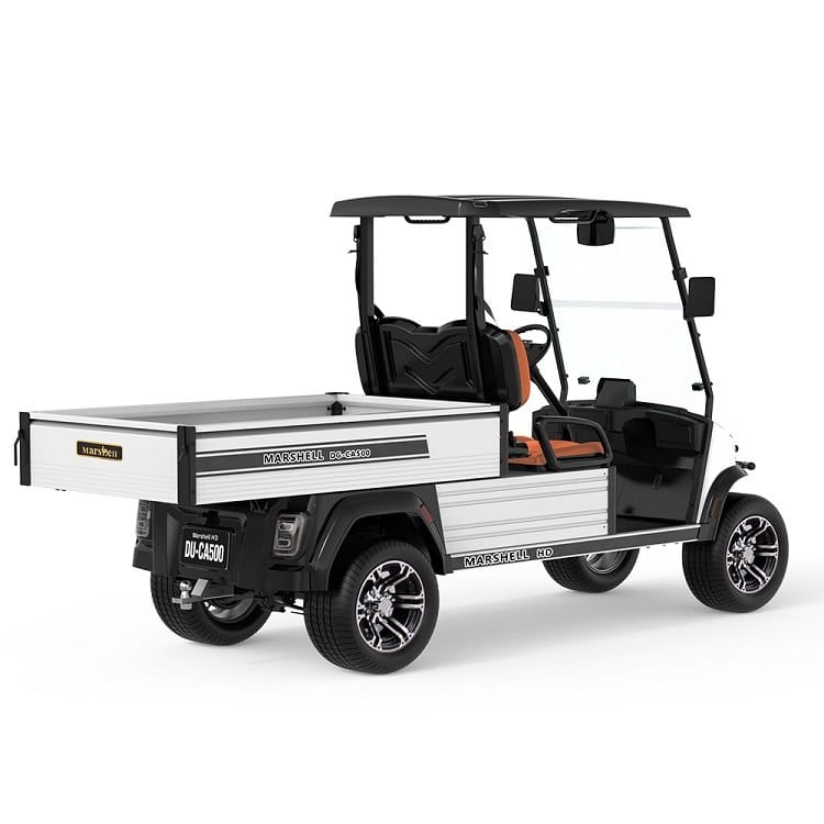 Electric utility vehicle with a 1.8 m hydraulic tipping bed