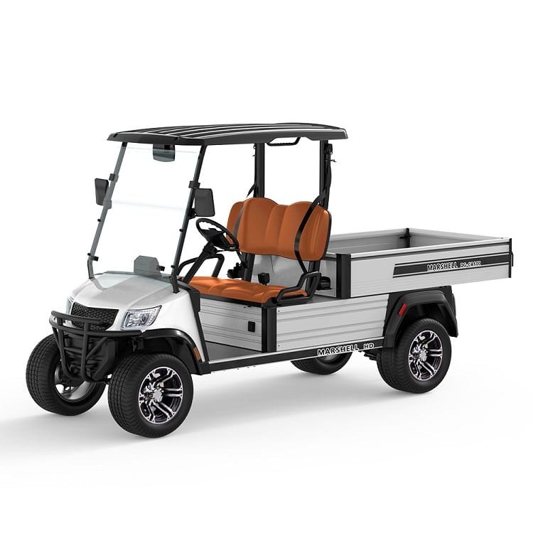 Electric utility vehicle with a 1.8 m hydraulic tipping bed
