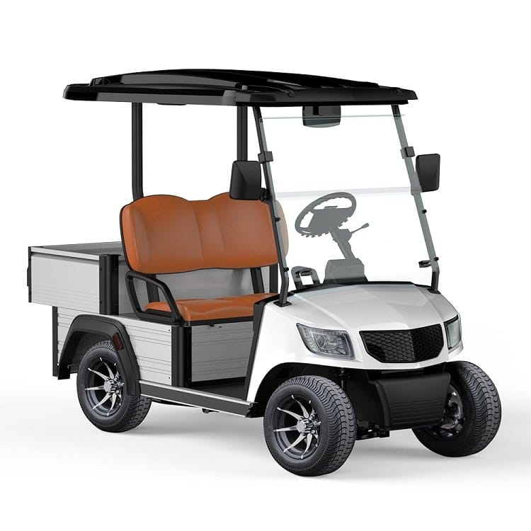 Electric utility vehicle with a 500 kg hydraulic tipping bed
