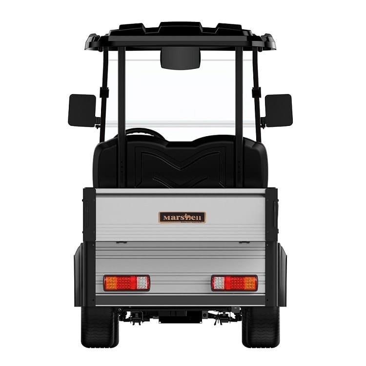 Electric utility vehicle with a 500 kg hydraulic tipping bed